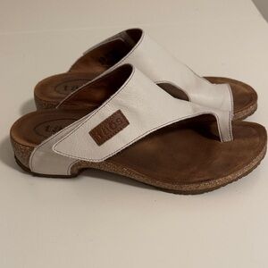 Taos Loop Leather Cork Sandals -Off White - 39 8 8.5